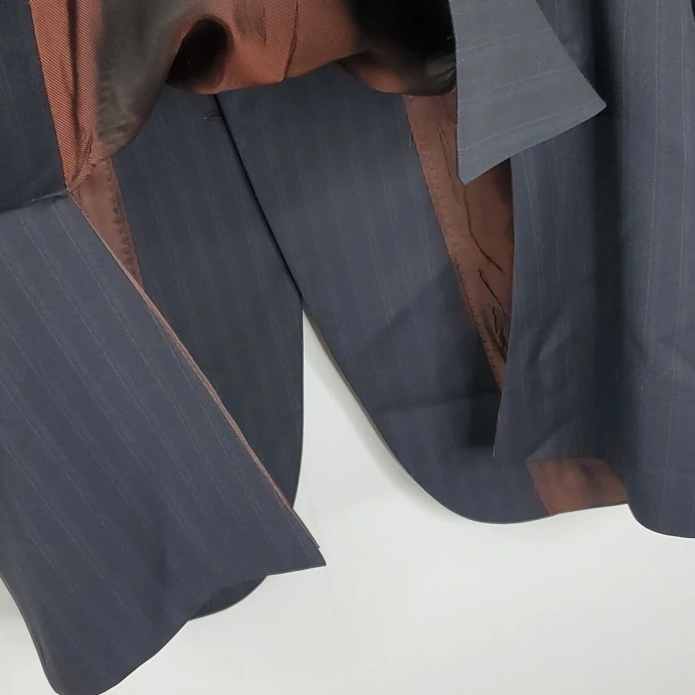 Banana Republic Modern Blazer Three Button Subtle Pinstripe Lined Mens 40R